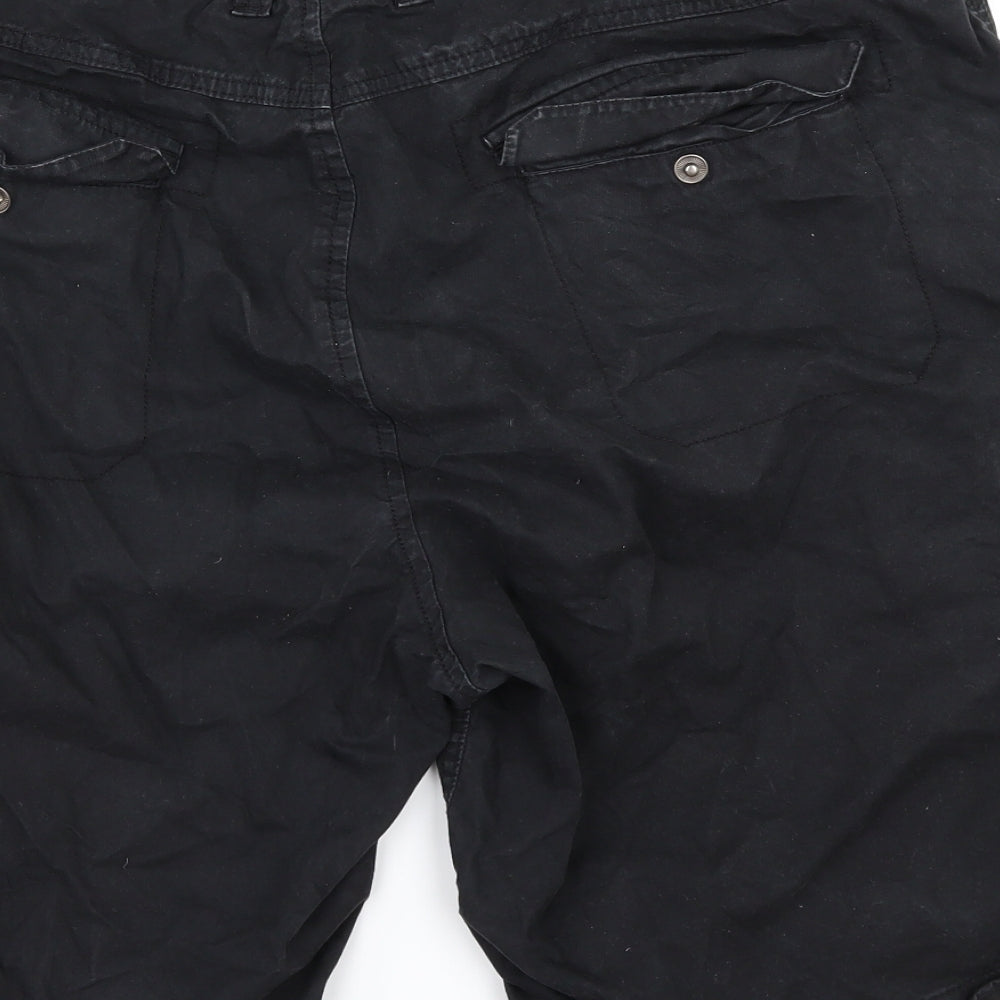 Jacamo Mens Black   Cargo Shorts Size 42 in