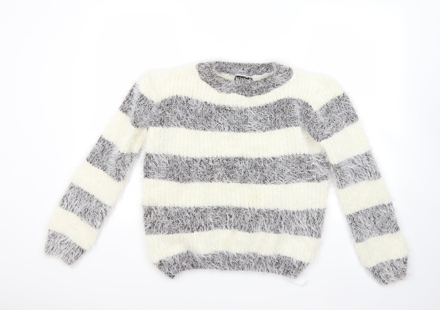 Buisdael Womens Ivory Striped  Pullover Jumper Size M