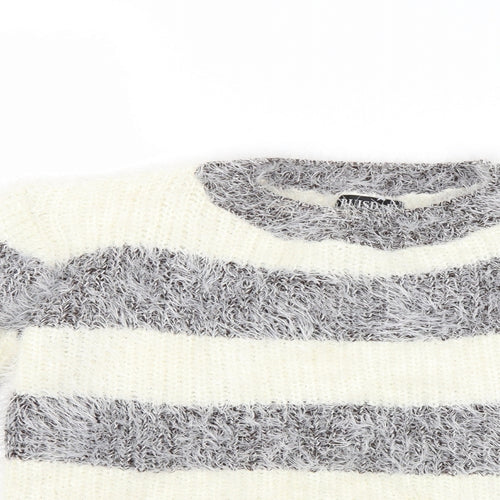Buisdael Womens Ivory Striped  Pullover Jumper Size M