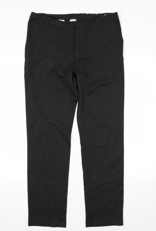 Front view of George boys’ grey dress pants trousers, size 16, years