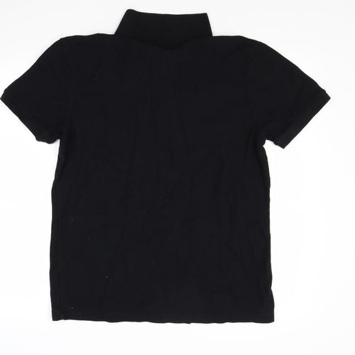 pique Mens Black    Polo Size L
