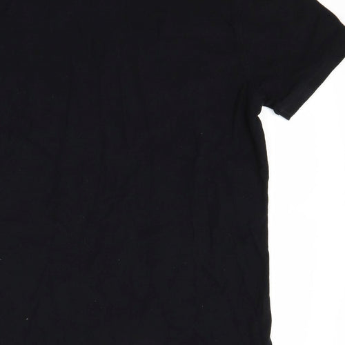 pique Mens Black    Polo Size L