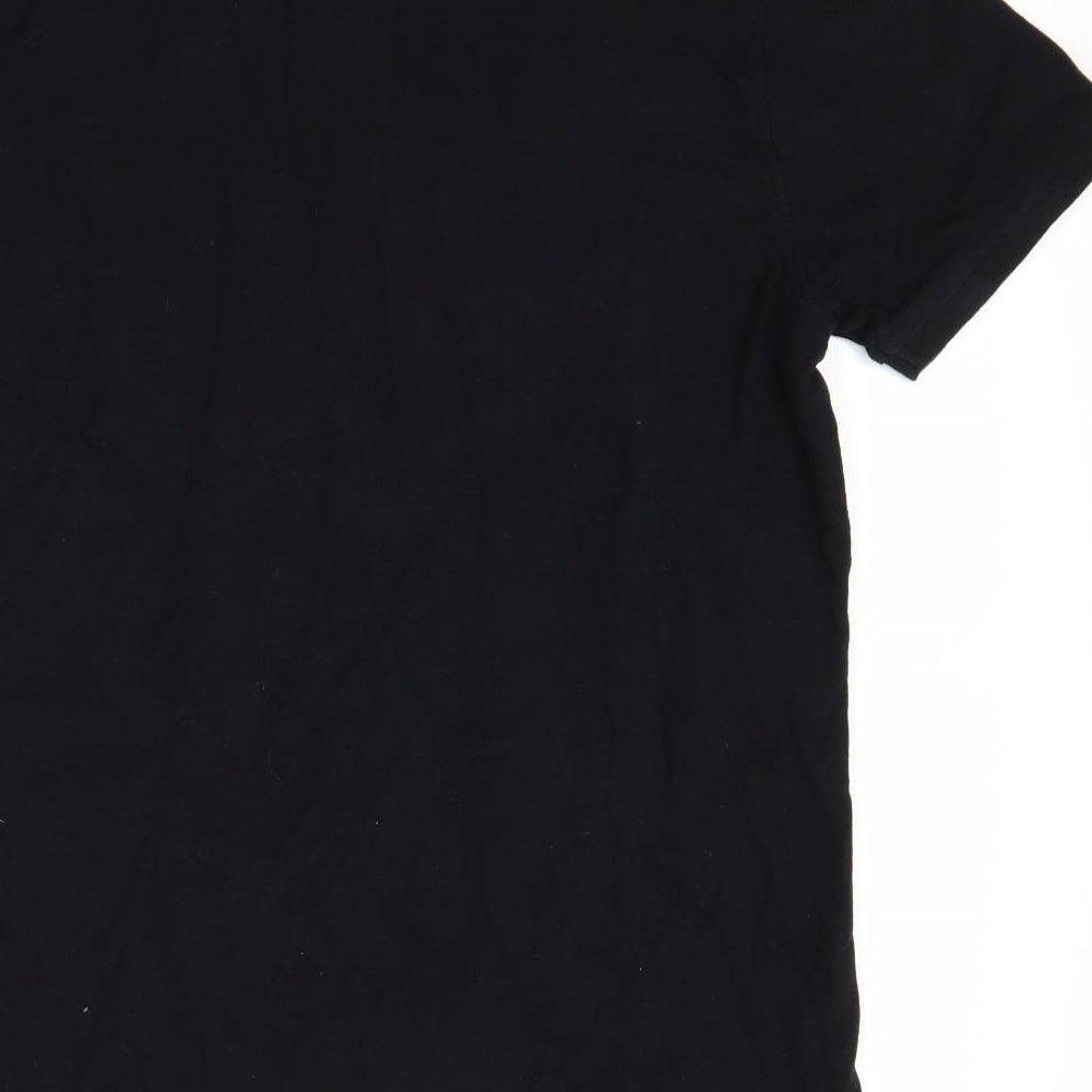 pique Mens Black    Polo Size L