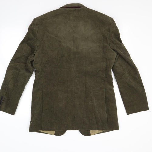 Samuel Windsor Mens Green  Corduroy Jacket Blazer Size 38