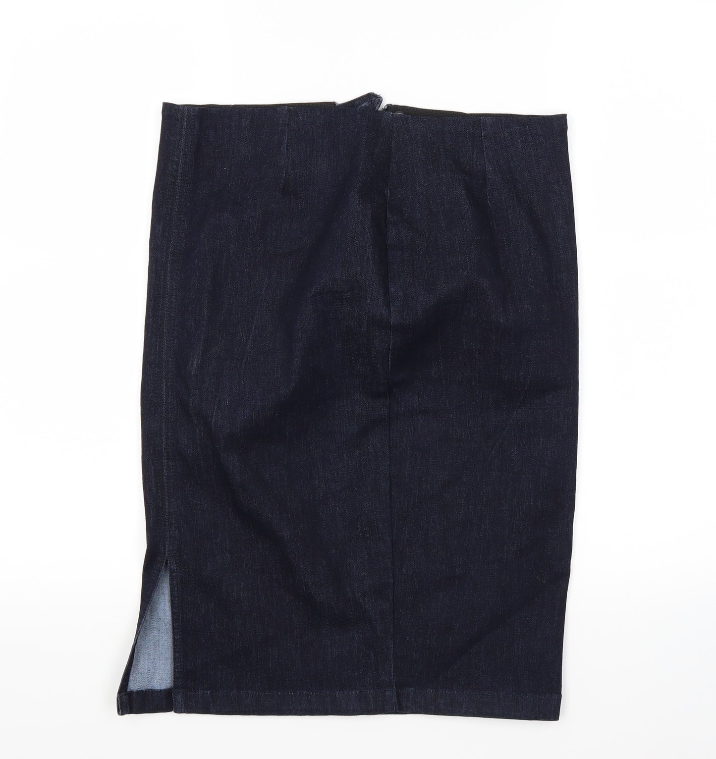 Preworn Womens Blue  Denim Pettiskirt Skirt Size 10