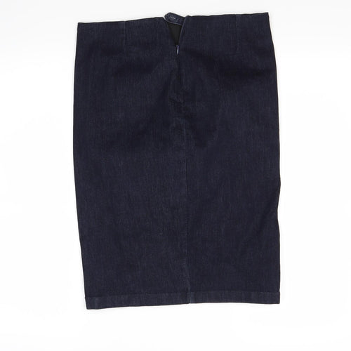 Preworn Womens Blue  Denim Pettiskirt Skirt Size 10