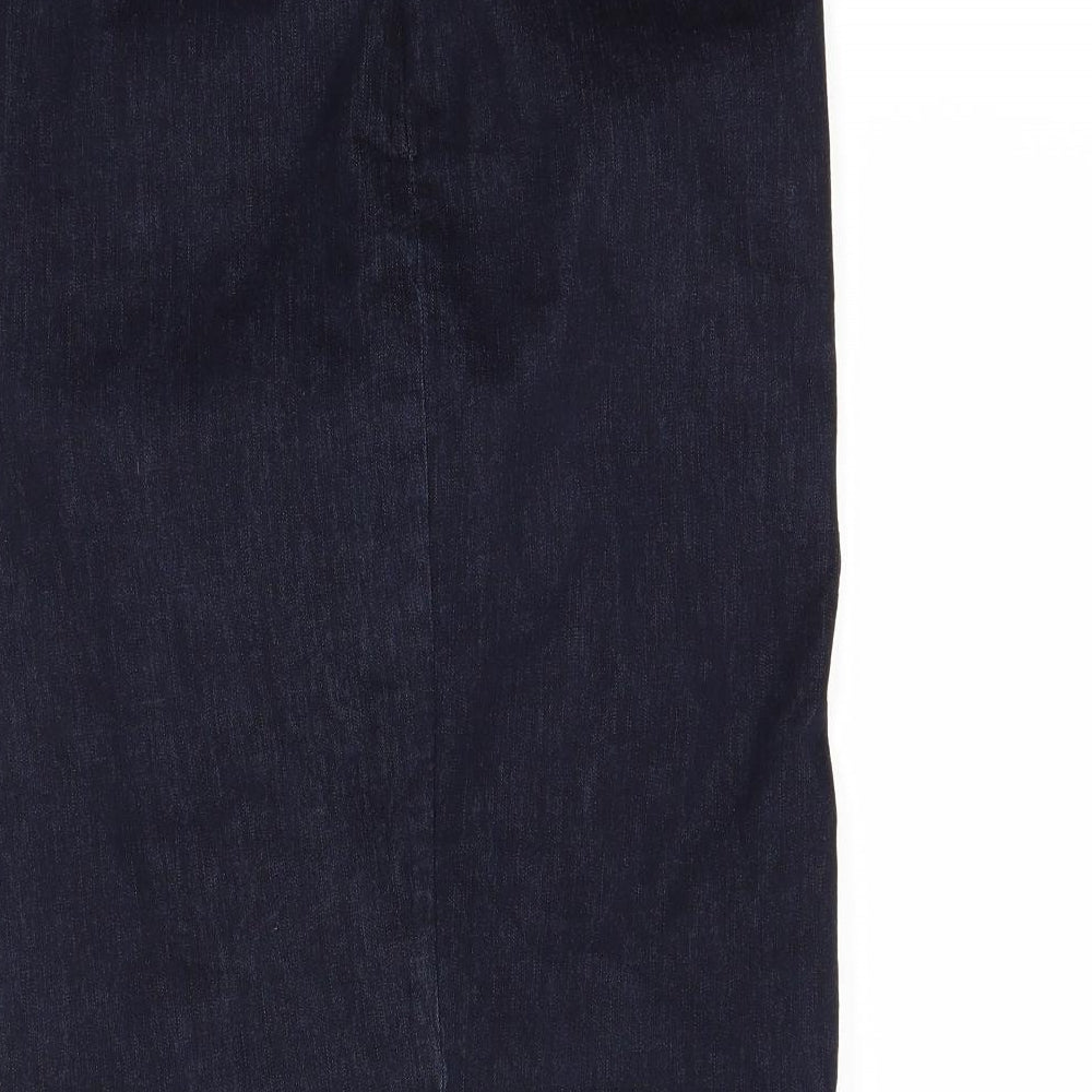 Preworn Womens Blue  Denim Pettiskirt Skirt Size 10