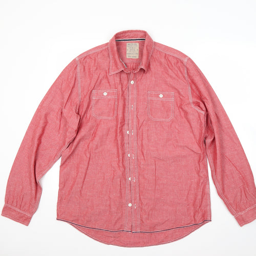 Twisted Soul Mens Red    Button-Up Size XL