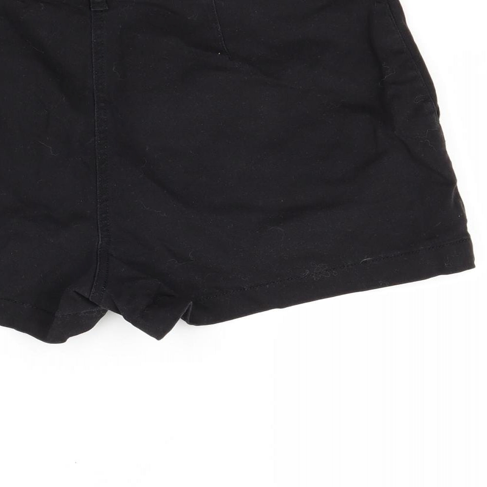 Primark Womens Black  Denim Chino Shorts Size 14