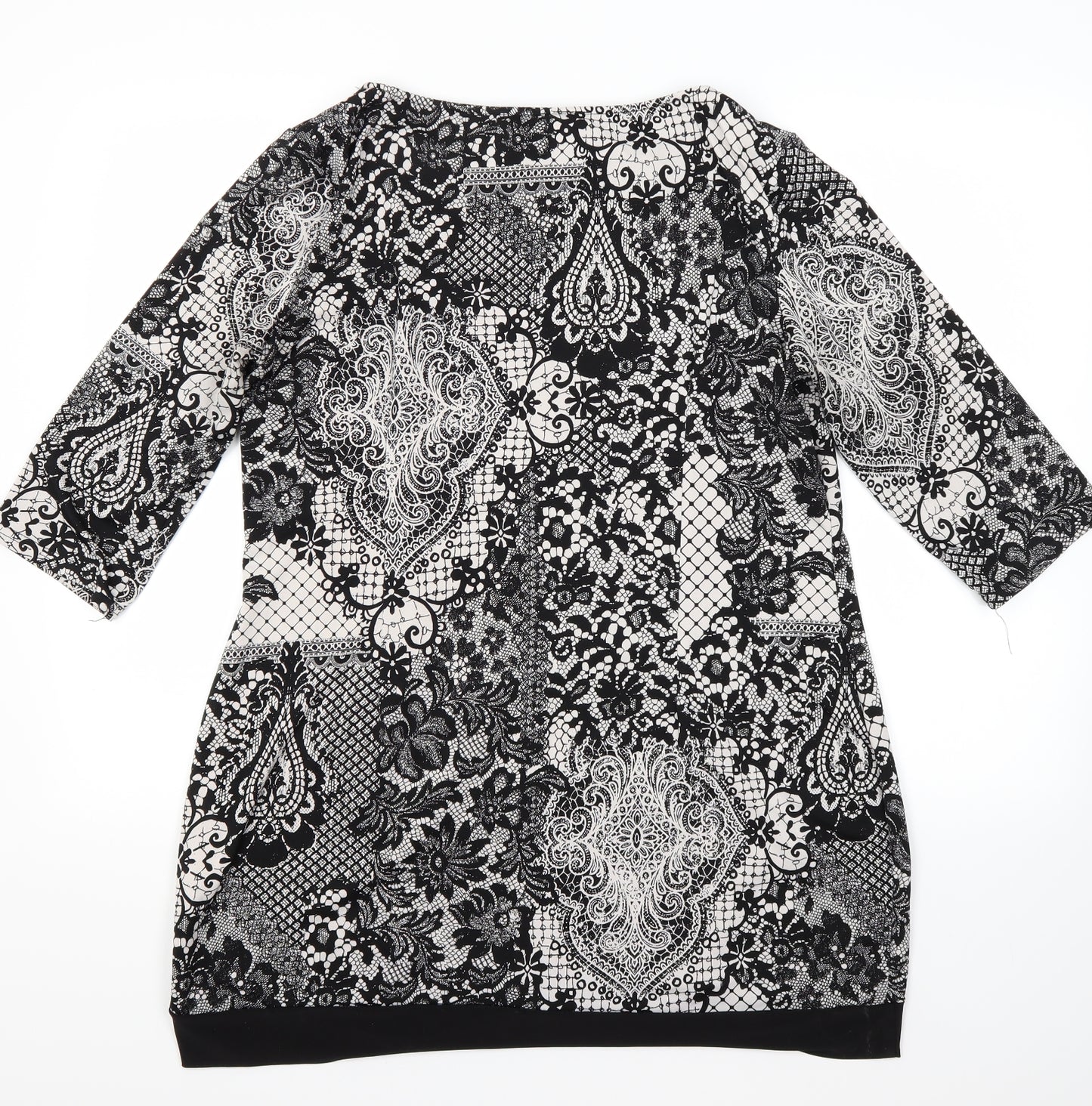 Atmosphere Womens Black Floral  A-Line  Size 16