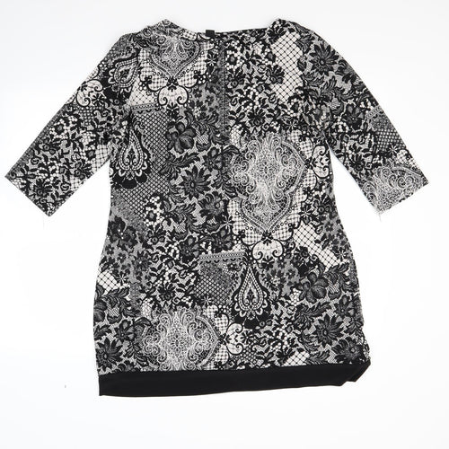 Atmosphere Womens Black Floral  A-Line  Size 16