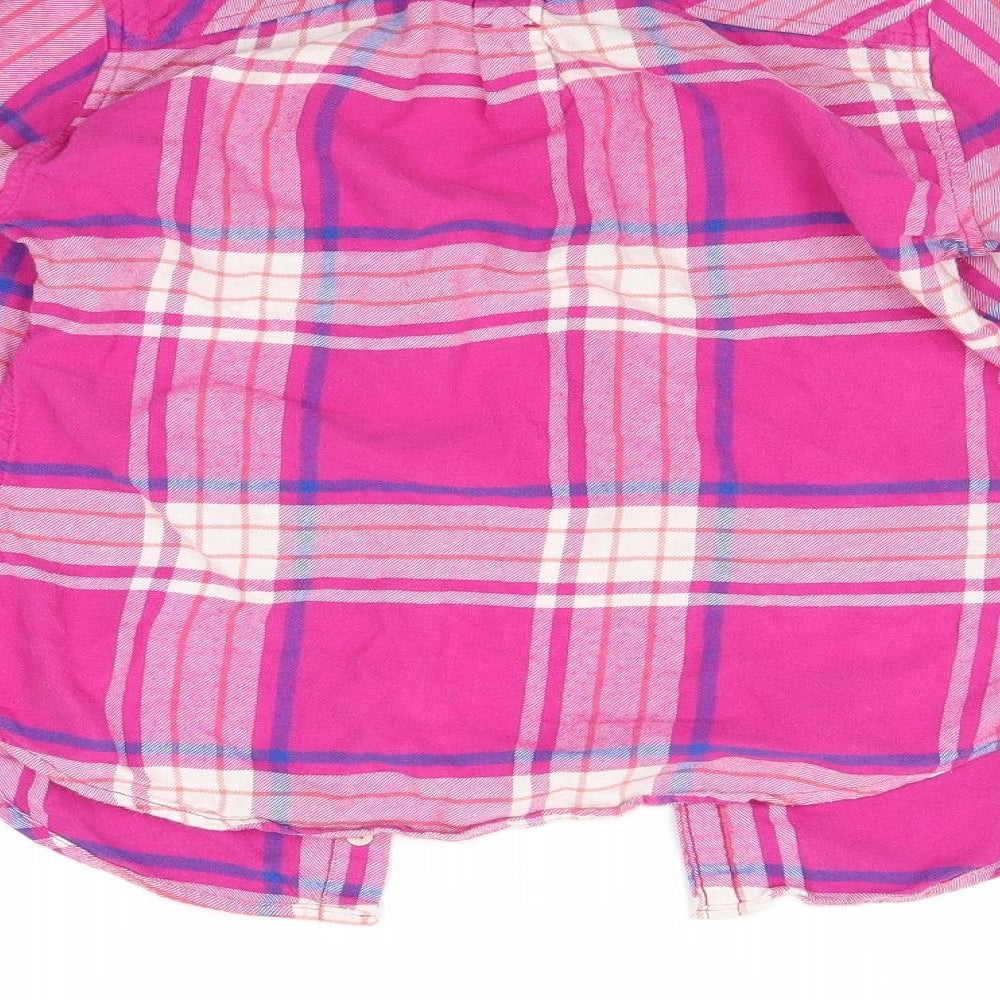 American Eagle Outfitters Womens Pink Check  Basic Button-Up Size XS