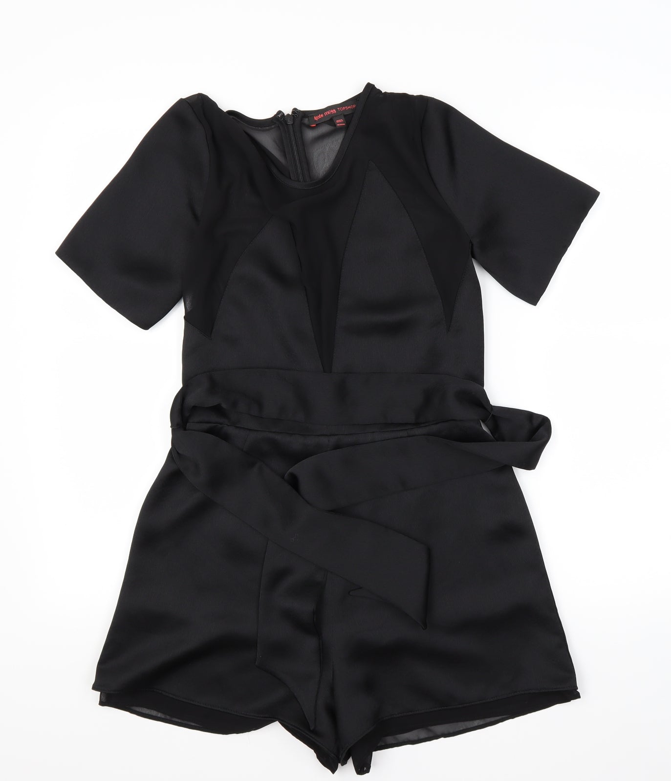 Topshop Womens Black   Shorts One-Piece Size S