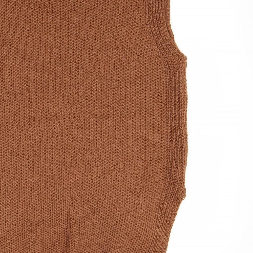 Boohoo Womens Brown   Pullover Jumper Size M
