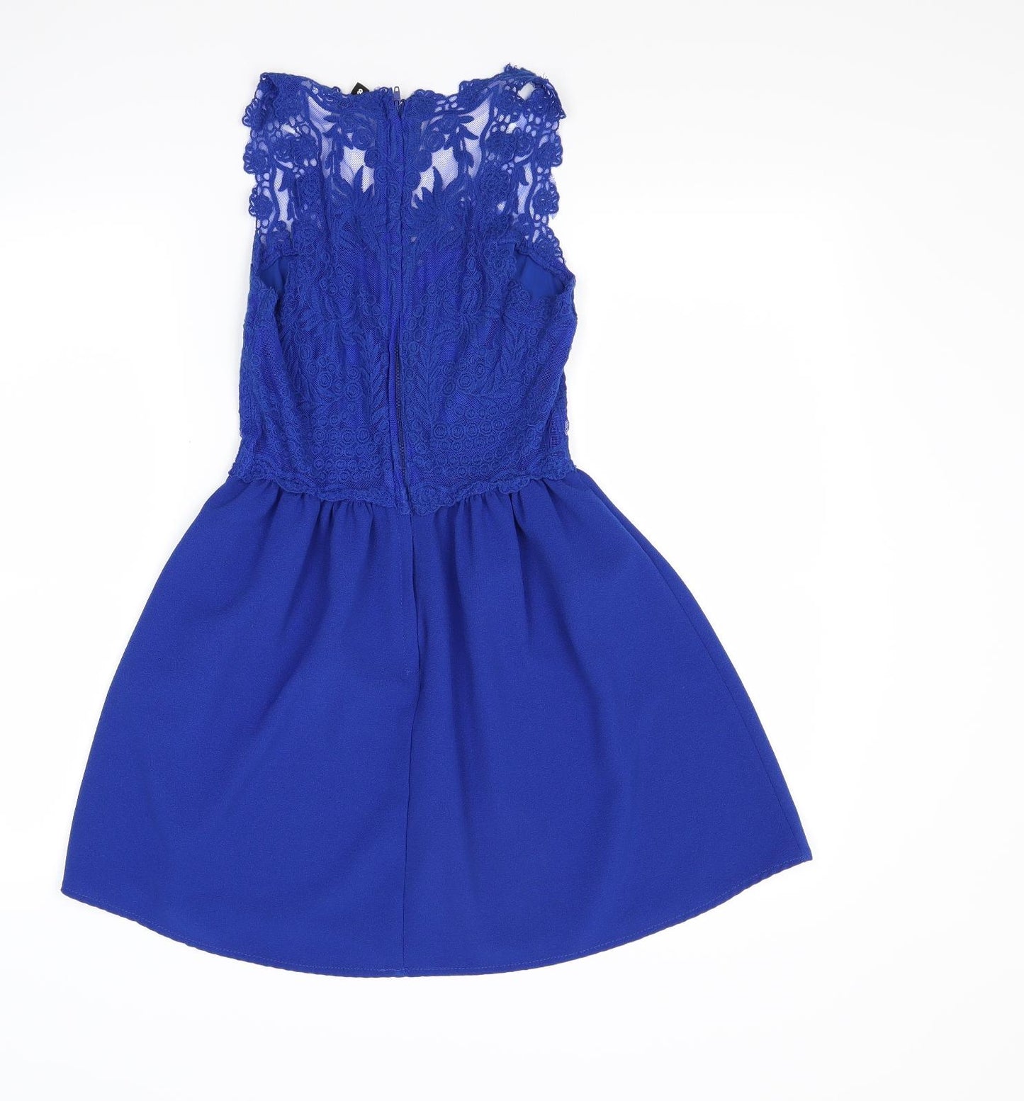 Divided Womens Blue Floral  Fit & Flare  Size 6