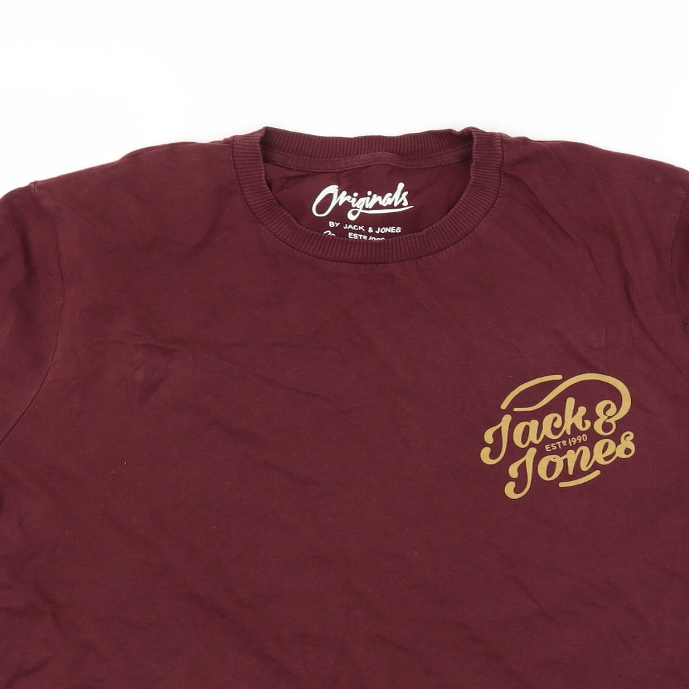 jack jones Mens Red    T-Shirt Size L