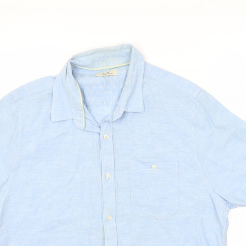 Easy Mens Blue    Button-Up Size L