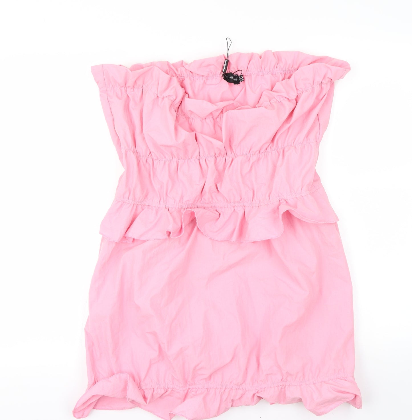 PRETTYLITTLETHING Womens Pink   Basic Blouse Size 14