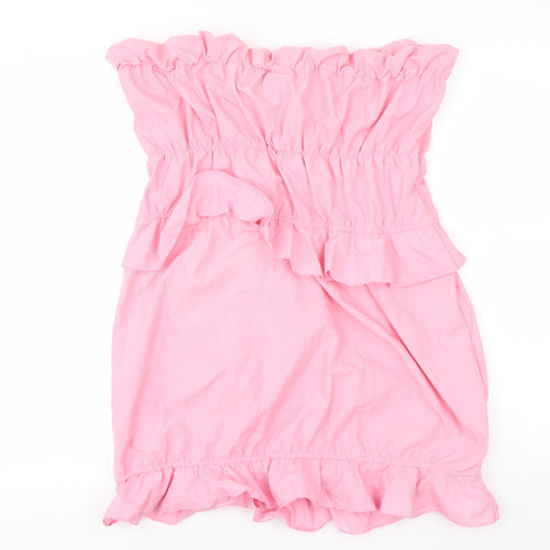PRETTYLITTLETHING Womens Pink   Basic Blouse Size 14