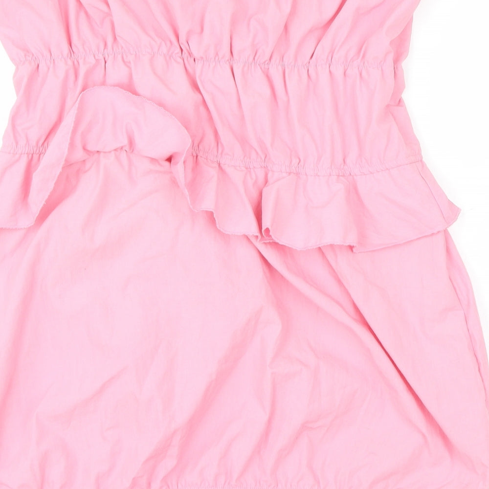 PRETTYLITTLETHING Womens Pink   Basic Blouse Size 14