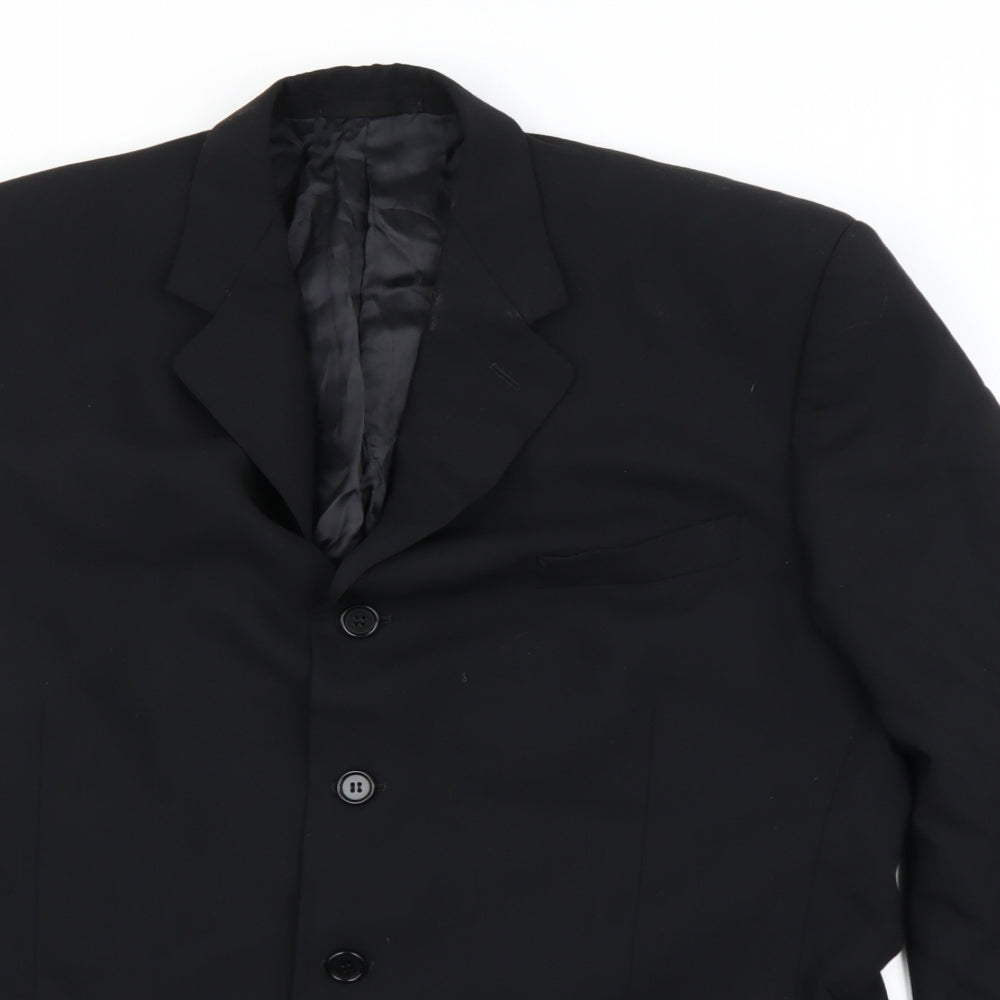 Preworn Mens Black   Jacket Blazer Size 52