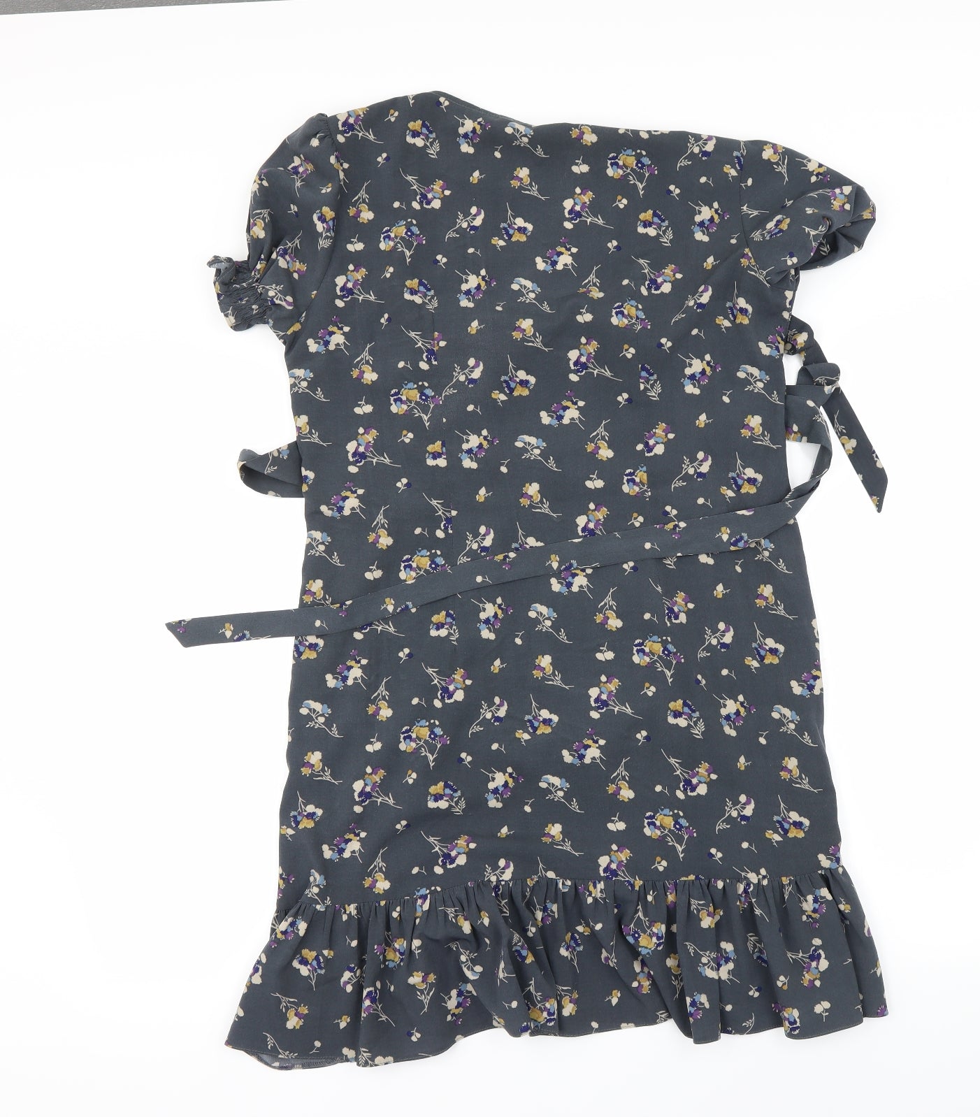 Jasper Conran Womens Grey Floral  A-Line  Size 14