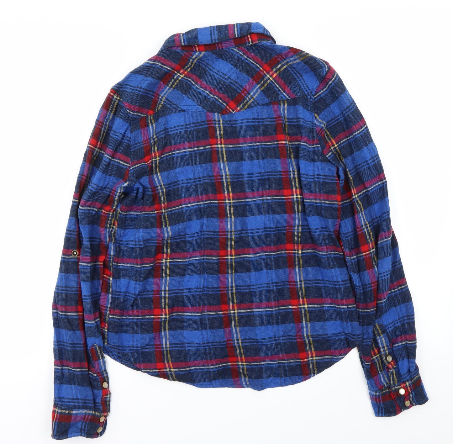 FOREVER 21 Mens Blue Check   Button-Up Size M