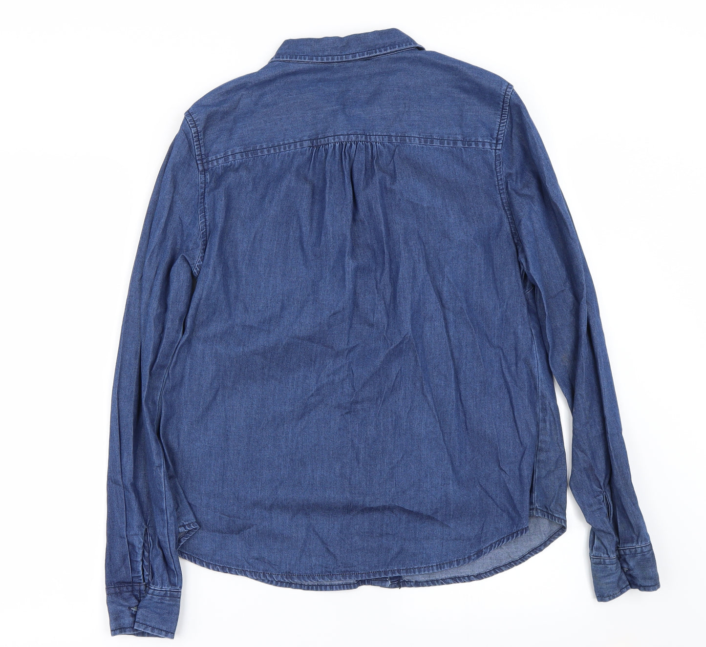 George Womens Blue   Basic Button-Up Size 10