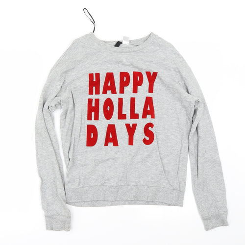 H&M Womens Grey   Pullover Jumper Size S
