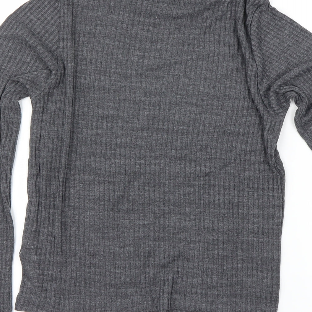 Topshop Womens Grey   Basic T-Shirt Size 10