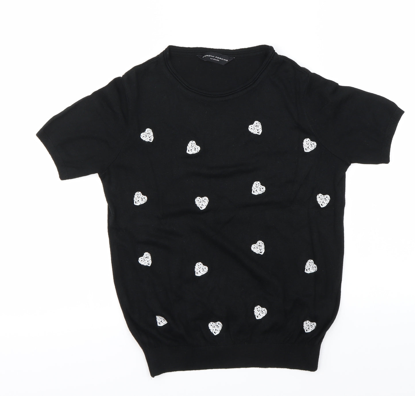 Dorothy Perkins Womens Black   Basic T-Shirt Size 8