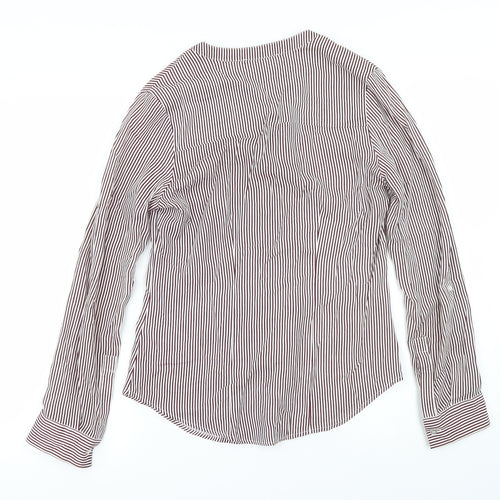 Primark Womens Purple Striped  Basic Button-Up Size 8
