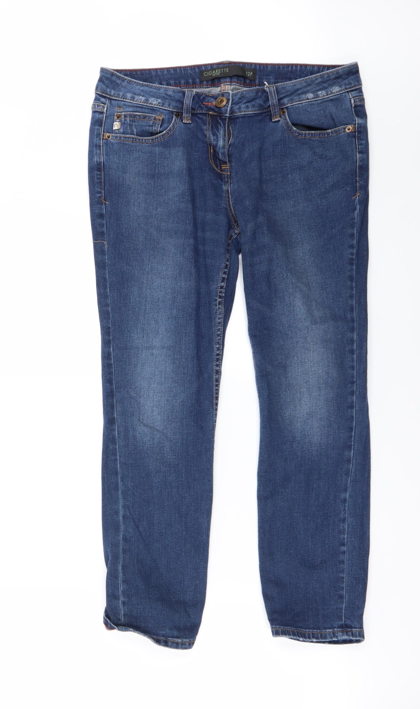 cigarette Womens Blue   Straight Jeans Size 12 L24 in