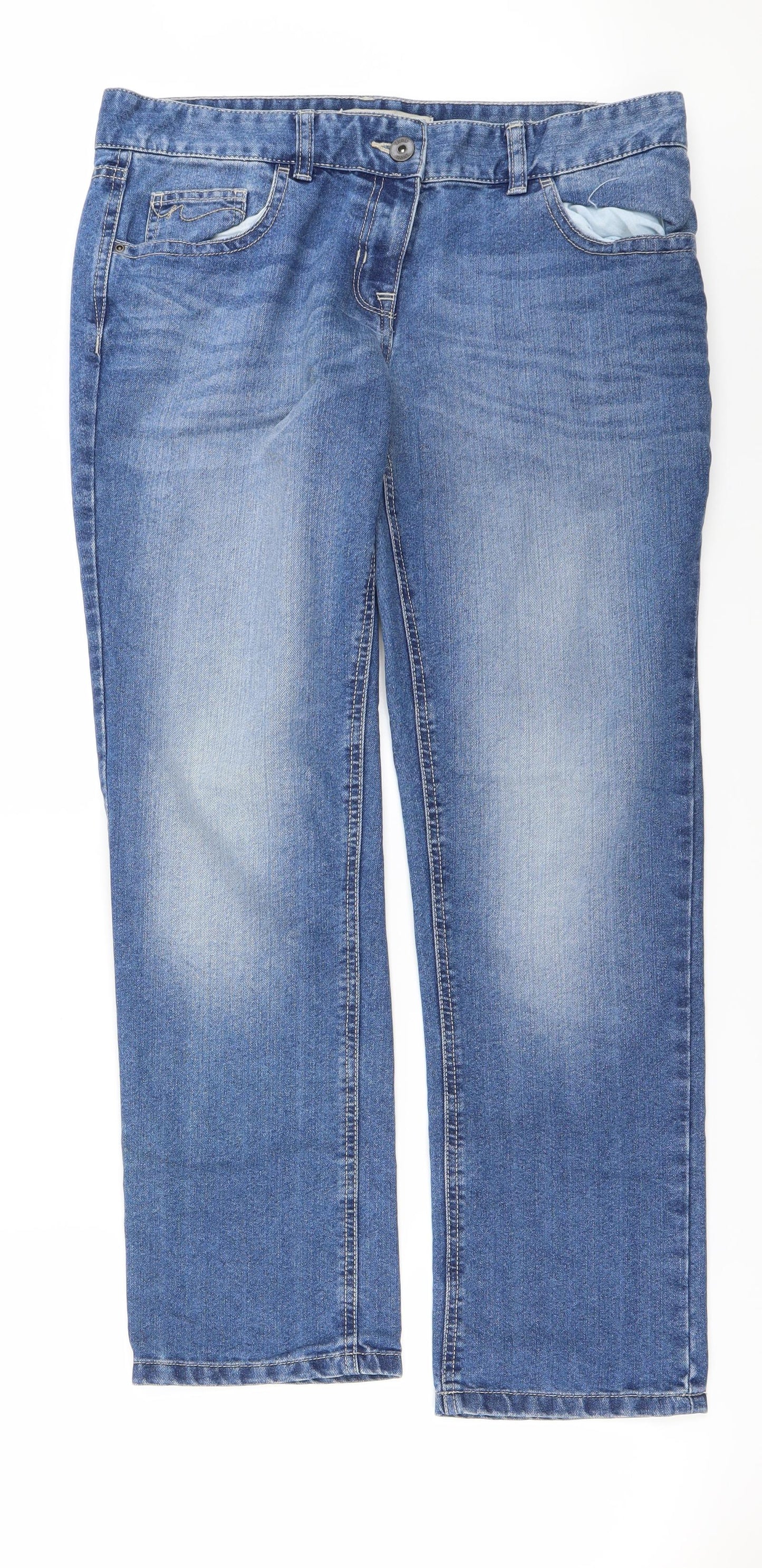 NEXT Womens Blue   Straight Jeans Size 10 L27 in