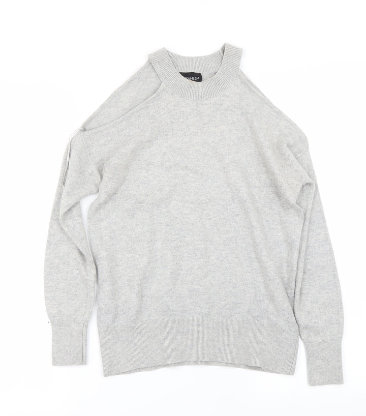 Topshop Womens Grey Pullover Jumper Size 8