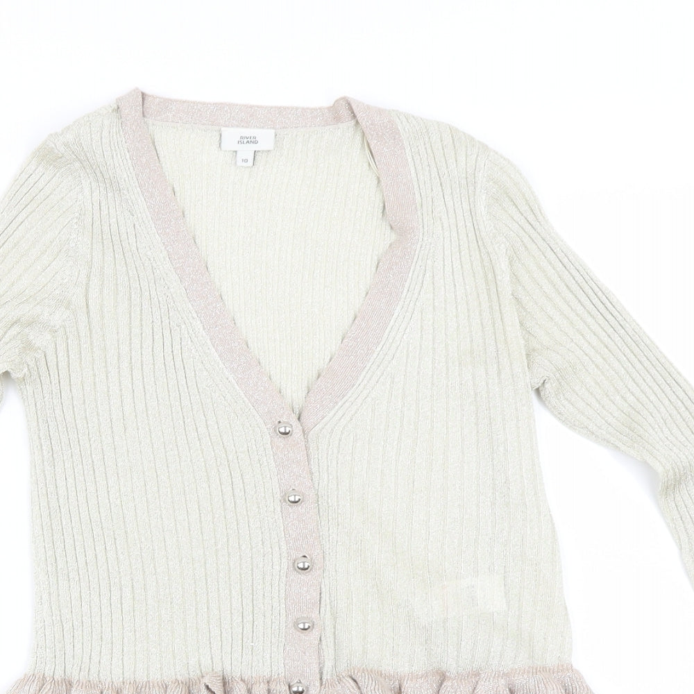 River Island Womens Ivory   Cardigan Jumper Size 10
