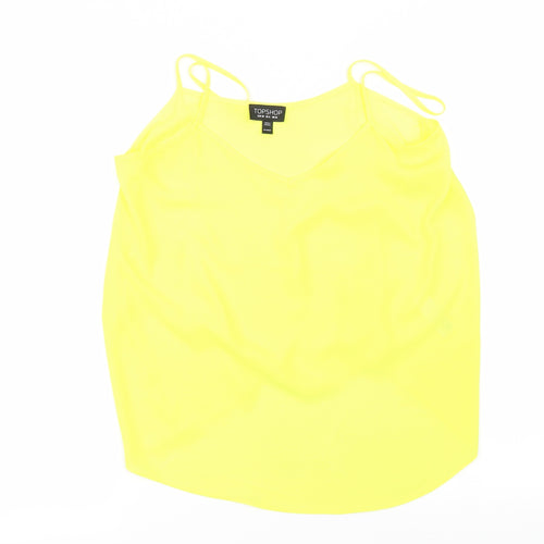 Topshop Womens Yellow   Basic Blouse Size 10