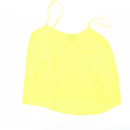 Topshop Womens Yellow   Basic Blouse Size 10
