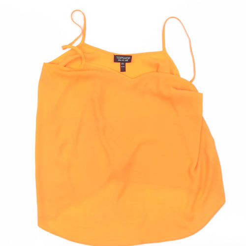 Topshop Womens Orange   Basic Blouse Size 10