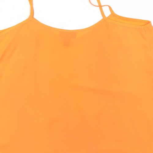 Topshop Womens Orange   Basic Blouse Size 10