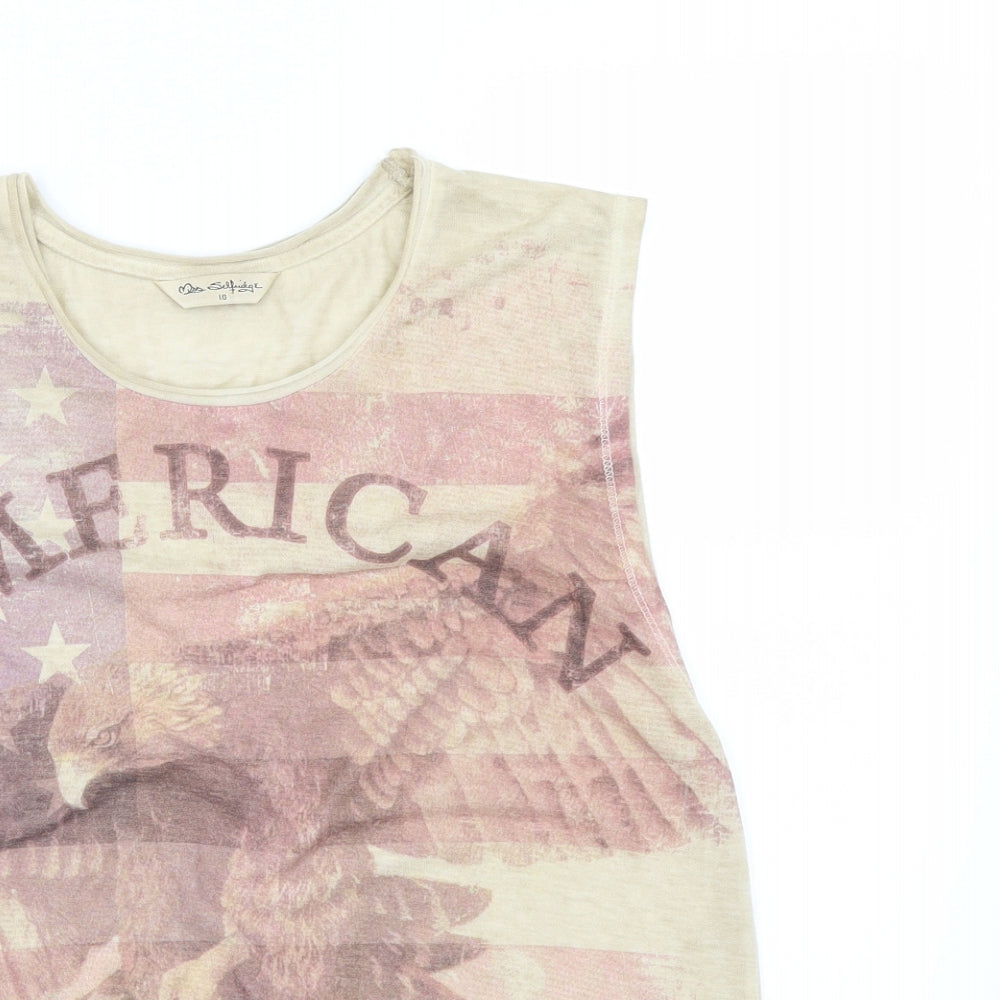 Miss Selfridge Womens Brown   Basic T-Shirt Size 10