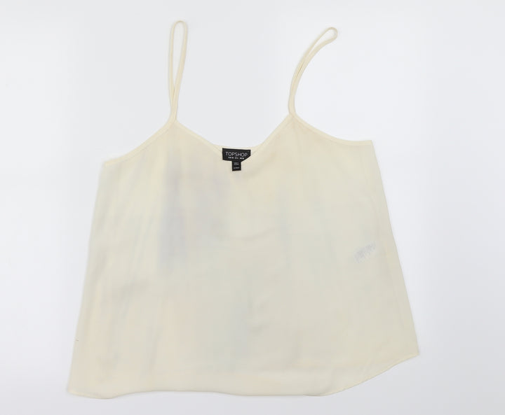 Topshop Womens Ivory Basic Blouse Size 10