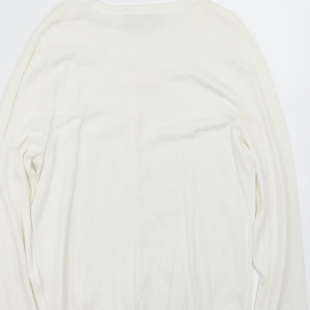 George Womens White   Cardigan Jumper Size 8