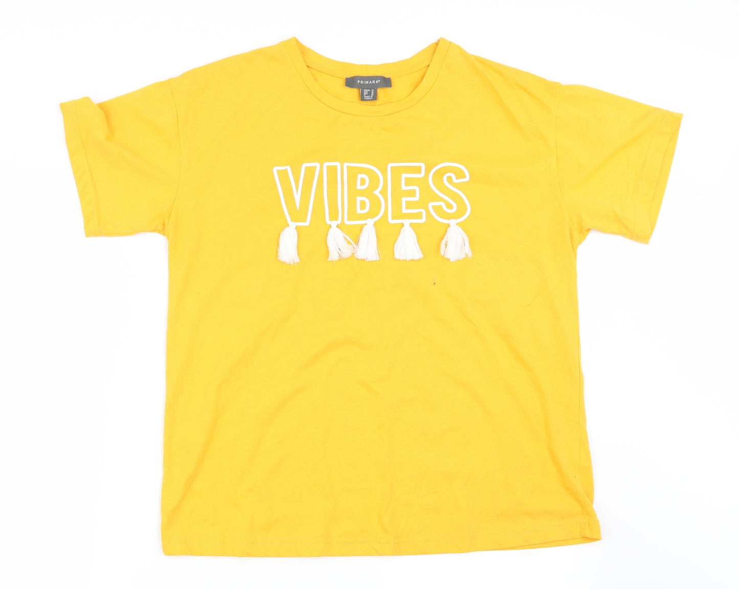 Primark Womens Yellow   Basic T-Shirt Size 14