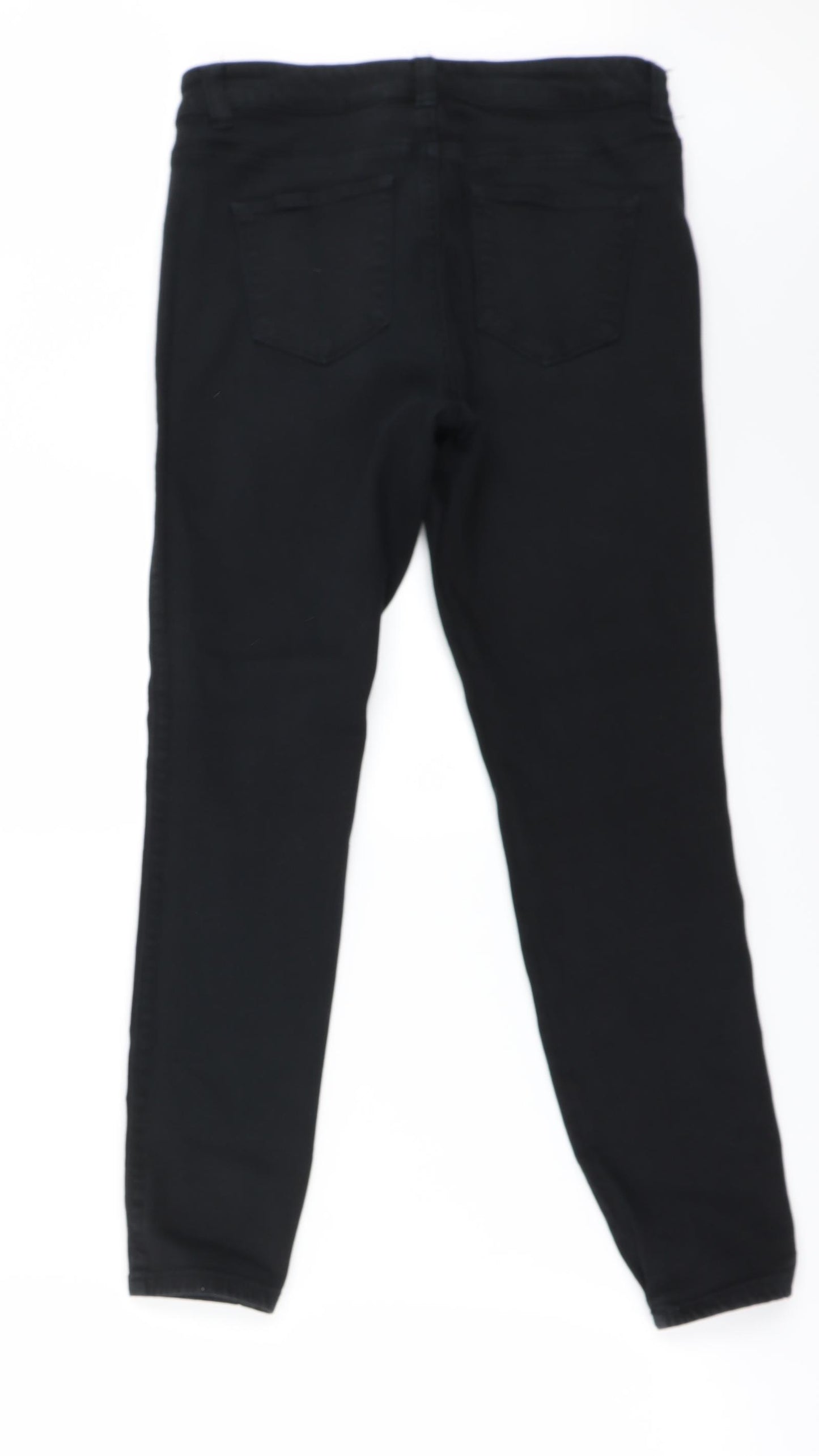 Preworn Womens Black   Skinny Jeans Size 12 L25 in