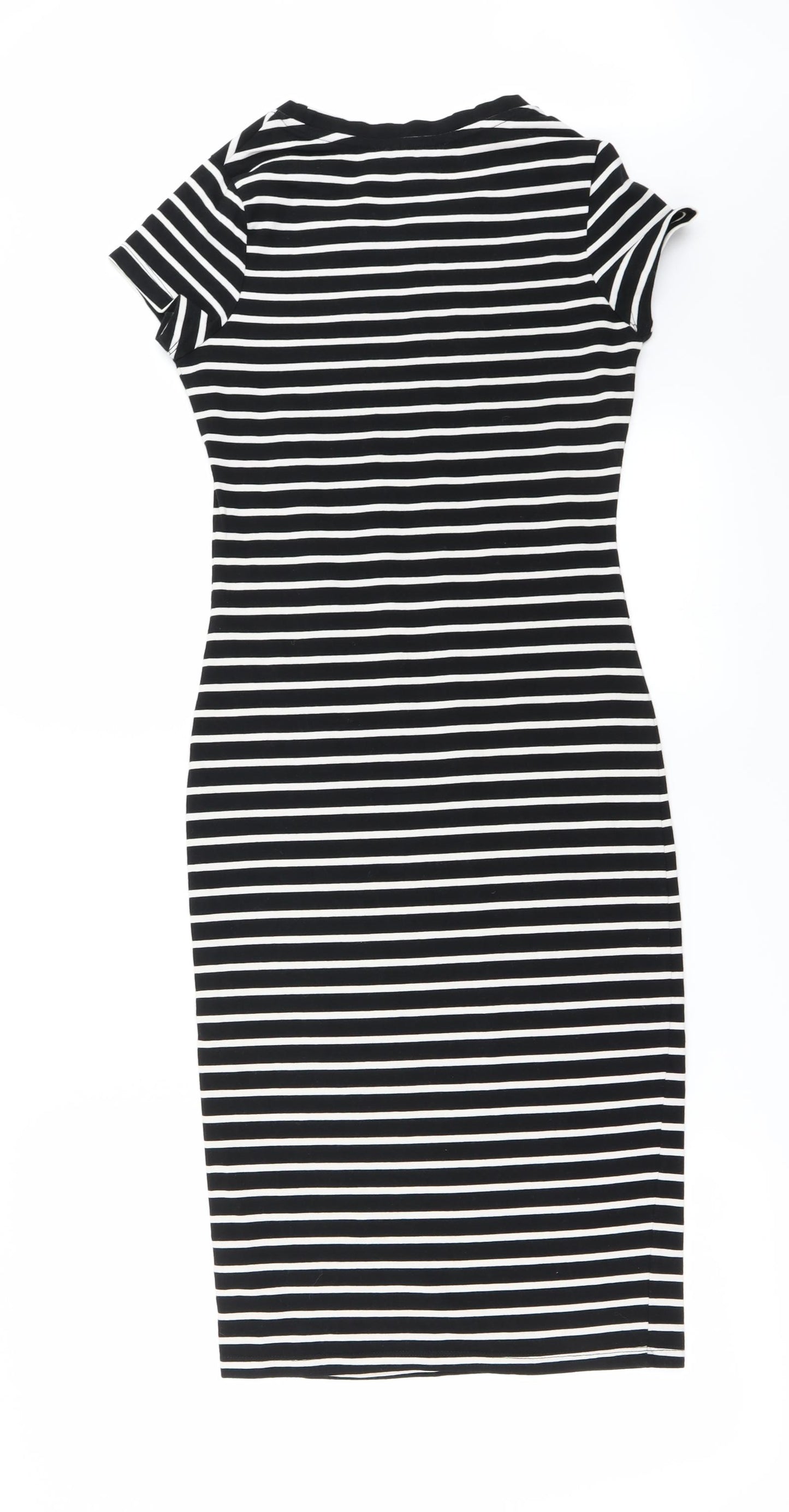 Atmosphere Womens Black Striped  Bodycon  Size 8