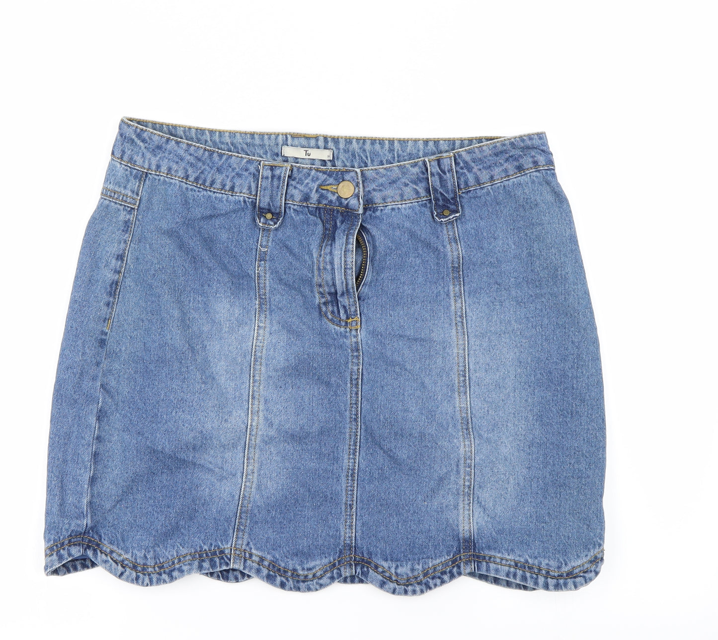TU Womens Blue   A-Line Skirt Size 14