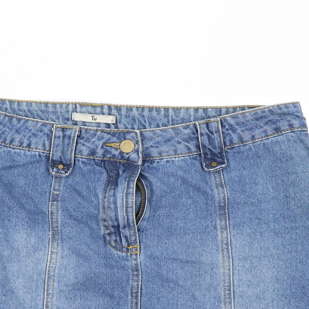 TU Womens Blue   A-Line Skirt Size 14