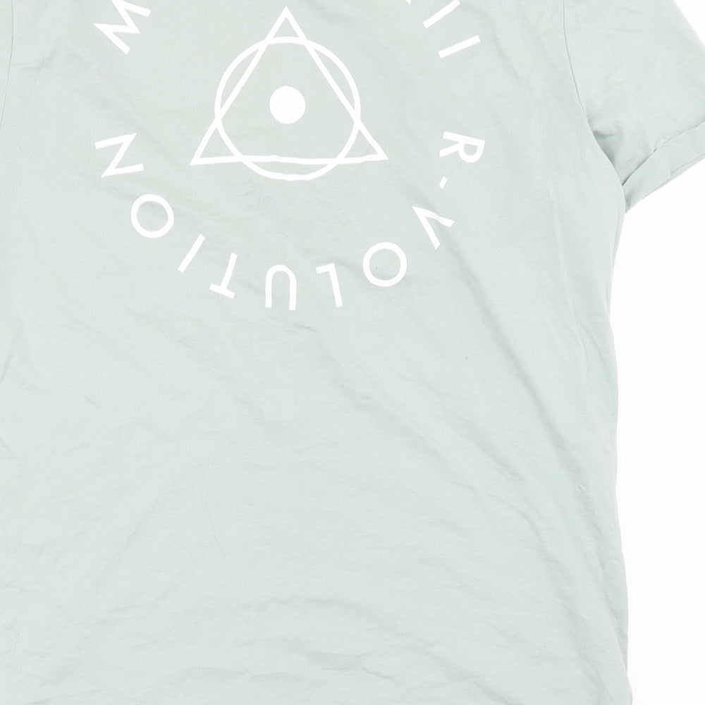 TU Mens Green    T-Shirt Size L