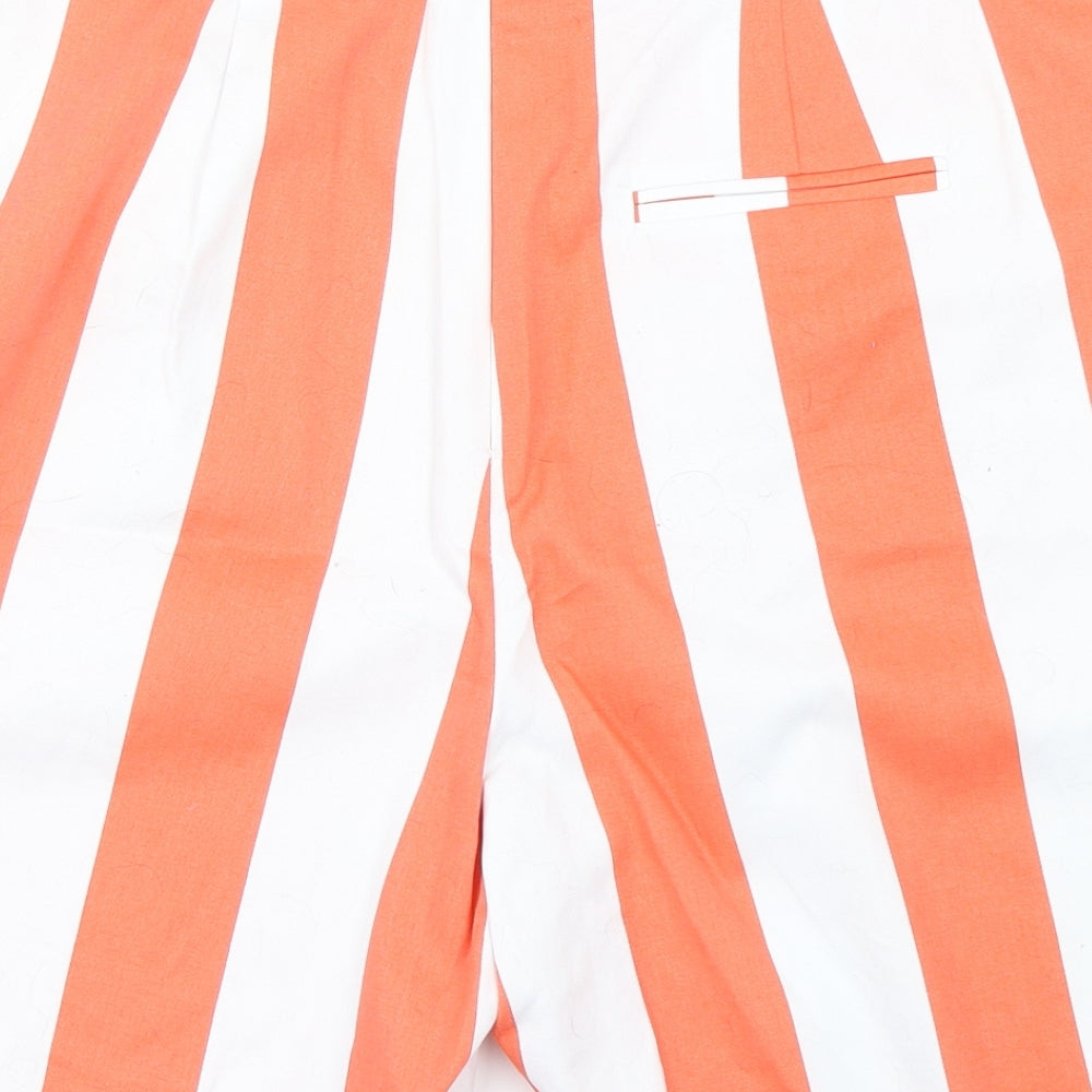 TU Womens Orange Striped  Cut-Off Shorts Size 12